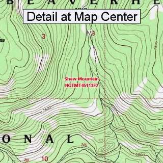  USGS Topographic Quadrangle Map   Shaw Mountain, Montana 