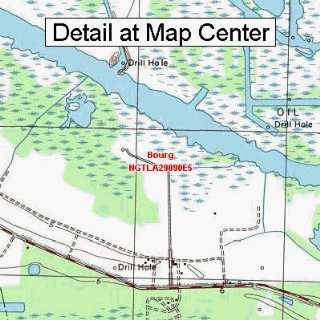  USGS Topographic Quadrangle Map   Bourg, Louisiana (Folded 