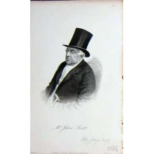  BailyS Antique Portrait 1862 Mr John Scott Top Hat