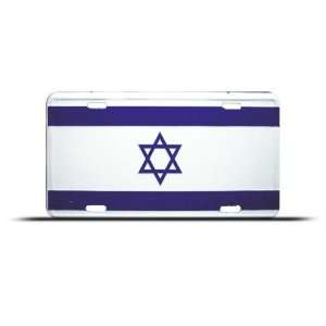 Israel Flag Metal License Plate Wall Sign