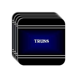   TRUSS Set of 4 Mini Mousepad Coasters (black design) 