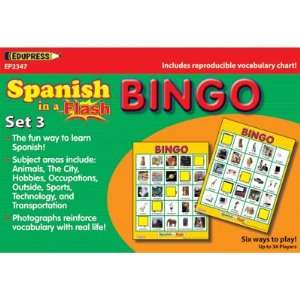  SPANISH IN A FLASH BINGO SET 3 Toys & Games
