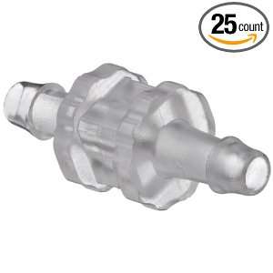  Through Tube Fitting with 500 Series Barbs, 1/16 (1.6 mm) ID Tubing 
