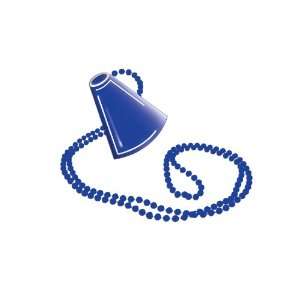  Megaphone Beaded Necklaces   True Blue 