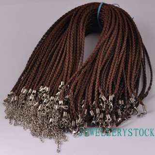 FREE SHIP 100pcs Braid Leather Necklace Cords JC5619  