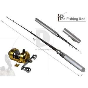  Mini Pocket Pen Fishing Rod Pole Reel Line Set 