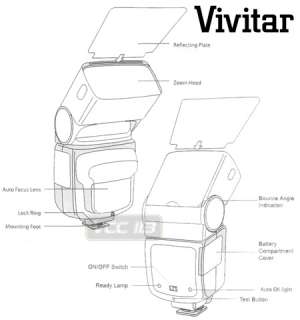Vivitar Flash FOR OLYMPUS E 620 E 520 E 420 E 30 E 3  