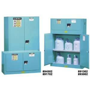  JUSTRITE Blue Steel Cabinet for Corrosives   2 door Self 