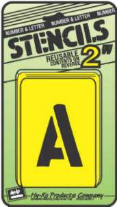 Assorted 2 Number & Letter Stencils by Hy Ko ST 1 NEW  