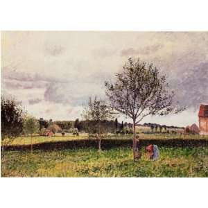  Oil Painting Eragny Landscape, Le Pre Camille Pissarro 