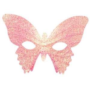 Pink Glitter Butterfly Mask