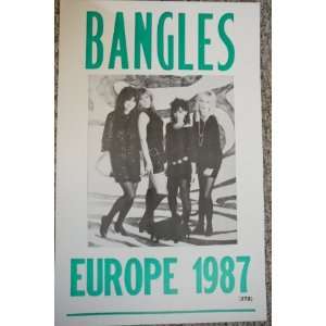  BANGLES Europe 1987 Tour Poster 