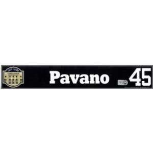 Carl Pavano #45 Final Game Yankees Game Used Locker Room Nameplate 
