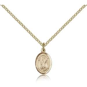 Gold Filled St. Saint Helen Medal Pendant 1/2 x 1/4 Inches 9043GF 