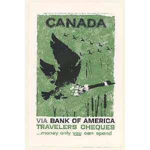   Canadian Geese art Bank of America Print Ad (50561)