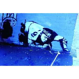  LAMINATED Banksy Sniffing Copper Mini Poster Measures 23.5 