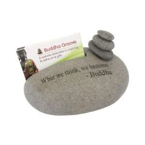  Buddha Quote Natural Rocks Cairn Business Card Holder 