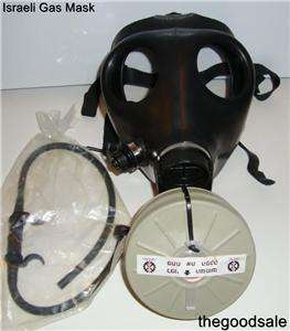   Military Gas Mask & Two Nato NBC 40mm Canisters w/ DRINKING TUBES
