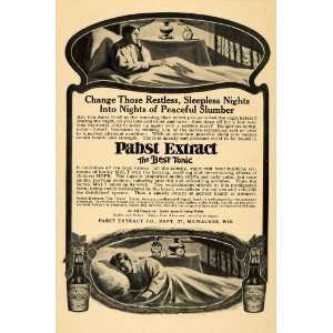  1908 Ad Pabst Extract Tonic Insomnia Cure Milwaukee WI 