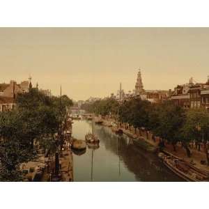 Vintage Travel Poster   Kloveniersburgwal (canal) Amsterdam Holland 24 