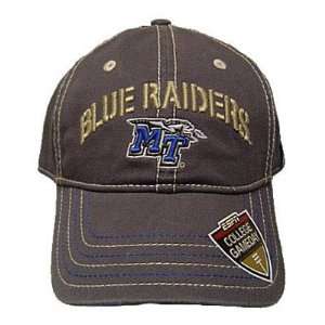  NCAA OFFICIAL ESPN TENNESSEE BLUE RAIDERS GREY CAP ADJ 