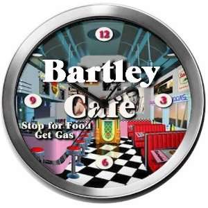  BARTLEY 14 Inch Cafe Metal Clock Quartz Movement Kitchen 