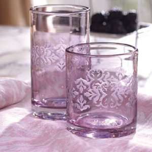  Pink Lace Highball Glasses   Set of 4 by Zodax