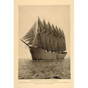  1908 Thomas W. Lawson Seven Masted Schooner Ship Print 