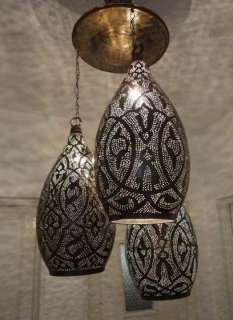 in 1 Moroccan Oxidized Brass Lighting Ceiling Lamps  