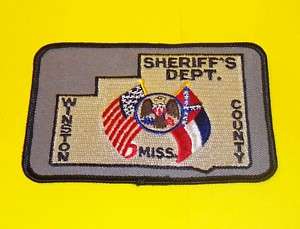 WINSTON COUNTY SHERIFF DEPT. MISSISSIPPI PATCH NEW  