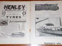 1915 The Motor World Magazine Riley Cars Arrol Johnston  
