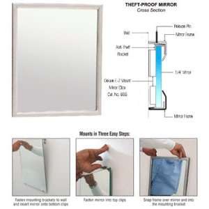  CRL 24 x 36 Stainless Steel Theft Proof Mirror Frame by 