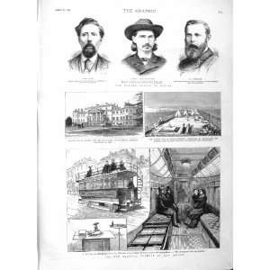 1883 ELECTRIC TRAMCAR KEW BRIDGE WROTHAM CAREY SHERIDAN  