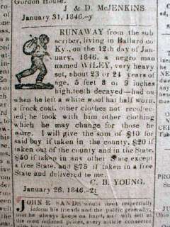   Jackson KENTUCKY newspaper 165 years old Delivered to JAMES BUCHANAN