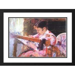  Cassatt, Mary, 24x19 Framed and Double Matted Lydia at the 