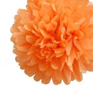  Dress My Cupcake 14 Orange Tissue Paper Pom Poms, Set of 