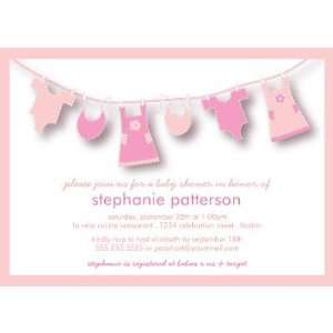 Cute Baby Clothes on the Line for Girl Baby Shower Personalized 