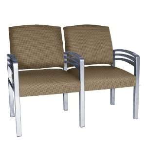  High Point Trados Metal Frame Two Ganged Guest Chairs 