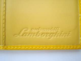 Lamborghini Ladies Leather Wallet Yellow Genuine Lamborghini  