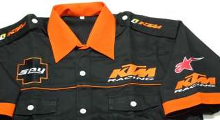 TOP KTM MOTORCYCLE TEAM RACING SPORT CREW SHIRT M 3XL  