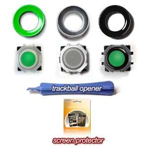 Blackberry Trackball Replacement Kit   Green Trackball & Green / White 