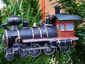 Western Steam Engine Train Tracks Christmas Ornament  