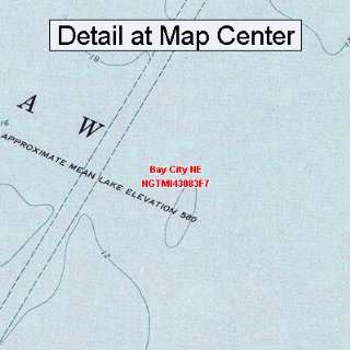  USGS Topographic Quadrangle Map   Bay City NE, Michigan 