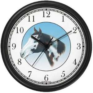 Brown or Bay Pinto Horse Wall Clock by WatchBuddy Timepieces (Slate 