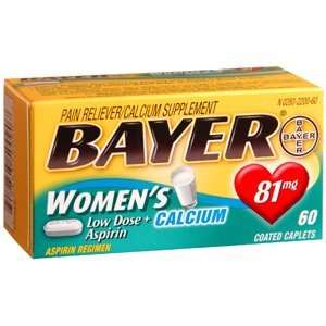  BAYER CORPORATION BAYER ASPIRIN WOMENS/CALCIUM 60Tablets 