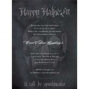  Sketchy Skull Halloween Invitations