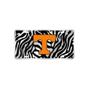   Tennessee T Zebra Laser Color Frost License Plate