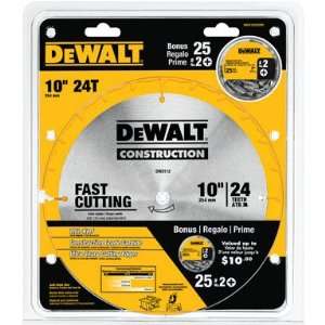  Dewalt DW3112CC25PC 10 24t Blade with Bits