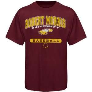  Russell Robert Morris Eagles Maroon Baseball T shirt 