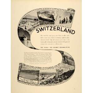  1939 Ad Travel Switzerland Swiss Travel Tourism Zurich 